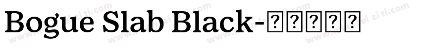 Bogue Slab Black字体转换